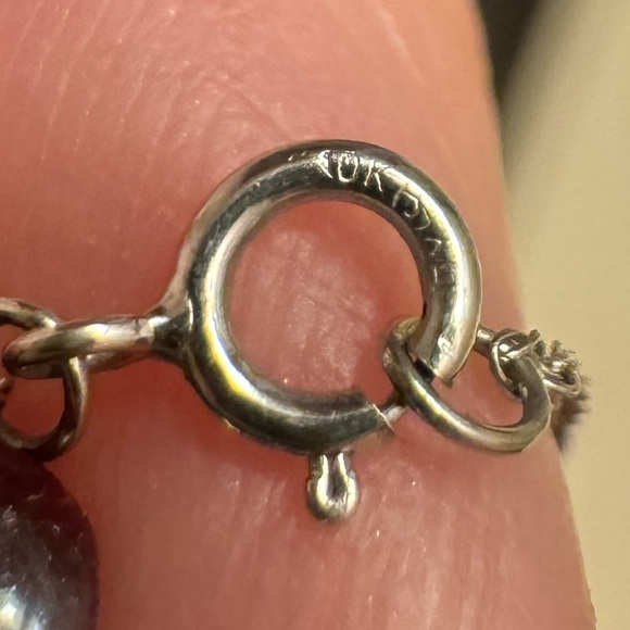 White Gold Diamond Square Pendant Necklace - Picture 5 of 5